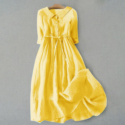 Robe Maxi Femme en Coton Léger – Coupe Relax Respirante, Grande Taille
