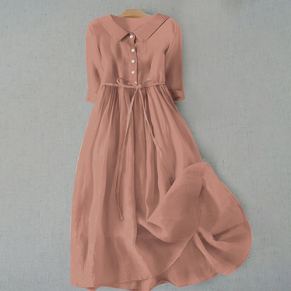 Robe Maxi Femme en Coton Léger – Coupe Relax Respirante, Grande Taille