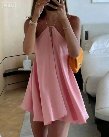 Robe d'Été Femme – Épaules Dénudées, Détails Ajourés & Coupe Bohème Chic