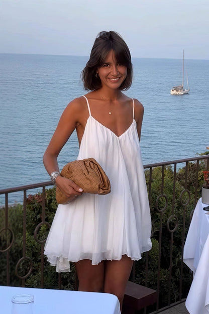 Robe Courte Femme à Bretelles – Coupe Fluide Aérienne & Style Estival
