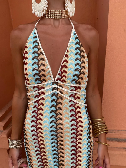 Robe de Plage Maxi Femme – Coupe Légère Fluide & Style Bohème