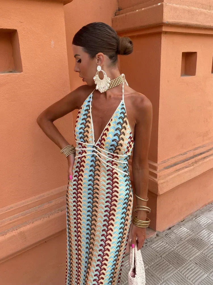 Robe de Plage Maxi Femme – Coupe Légère Fluide & Style Bohème