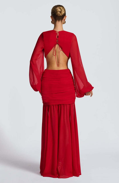 Robe de Soirée Maxi Femme – Coupe Longue, Effet Ventre Plat & Coloris Variés