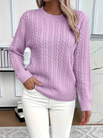 pull en maille femme, coloris lilas