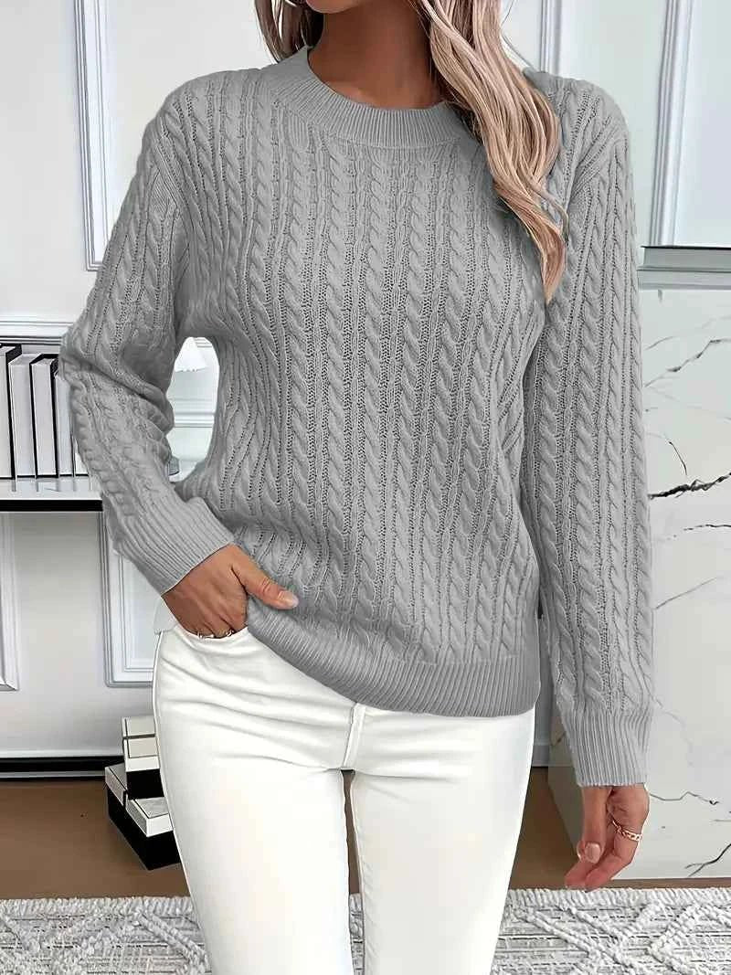 pull en maille femme, coloris gris