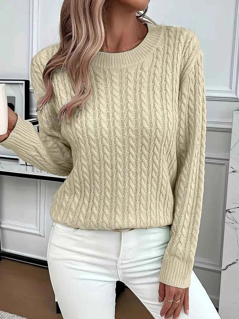 pull en maille femme, coloris kaki