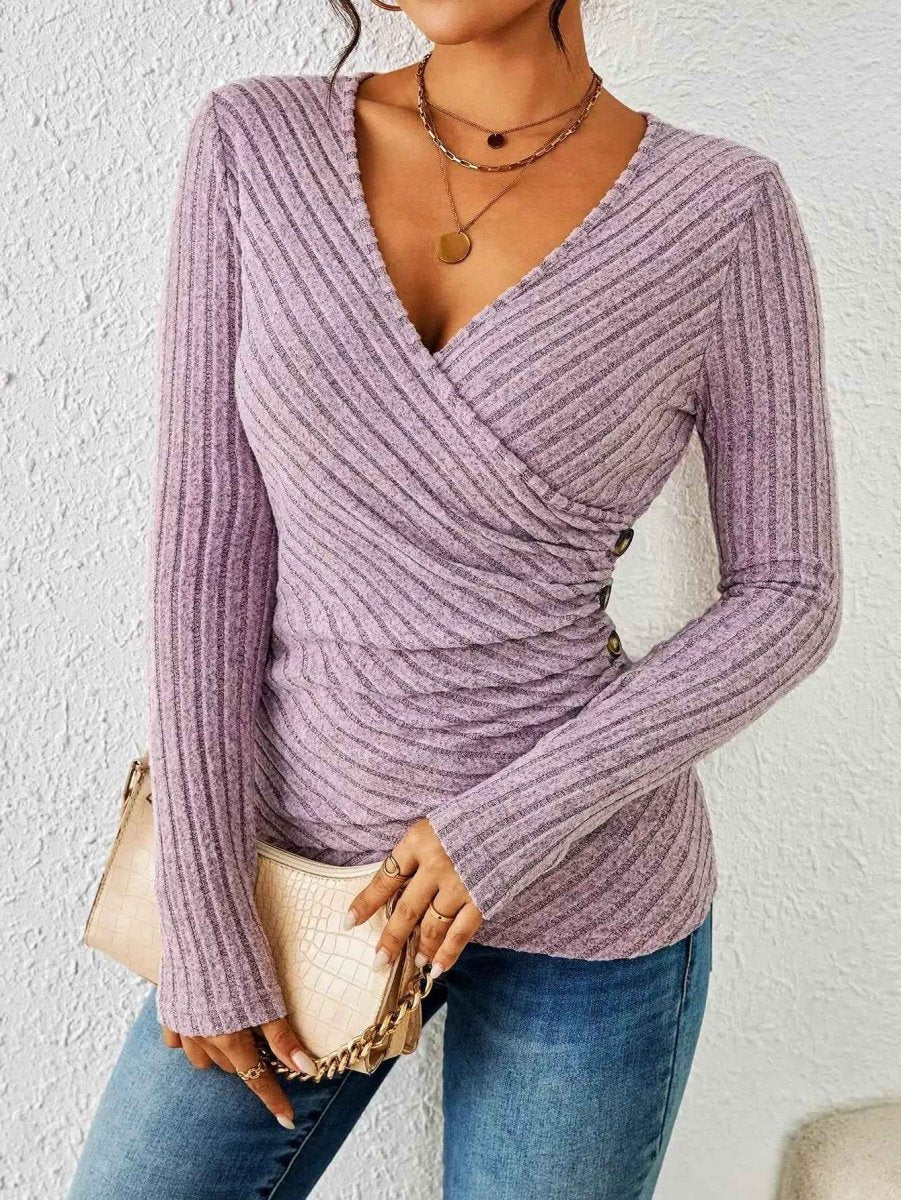 top manches longues femme, vue de profil