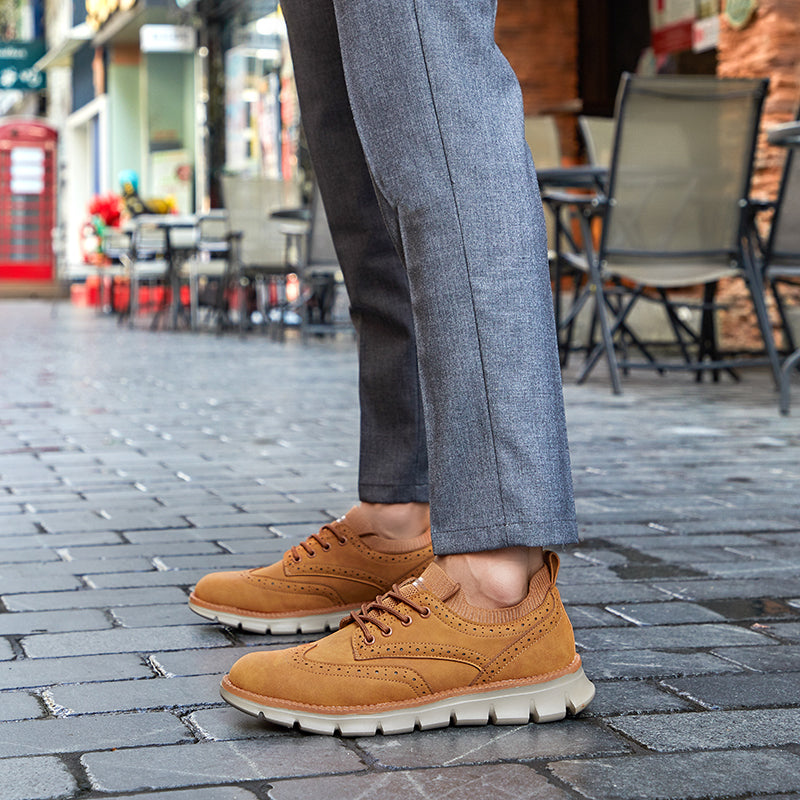 chaussures richelieu brogue homme, détail des perforations