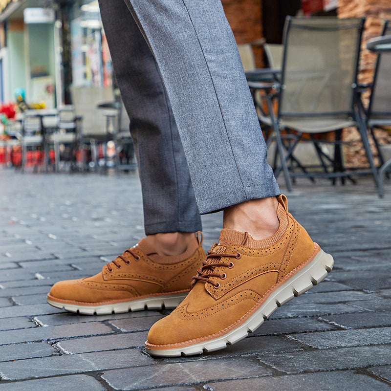 chaussures richelieu brogue homme, semelle en caoutchouc