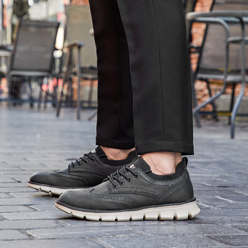 chaussures richelieu brogue homme, vue de dessus