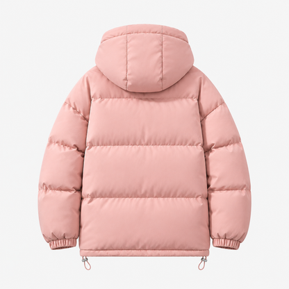 doudoune homme rose, vue de dos