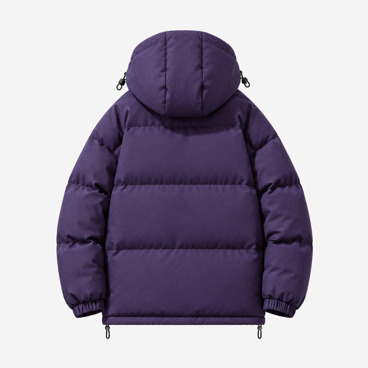 doudoune homme violet, vue de dos