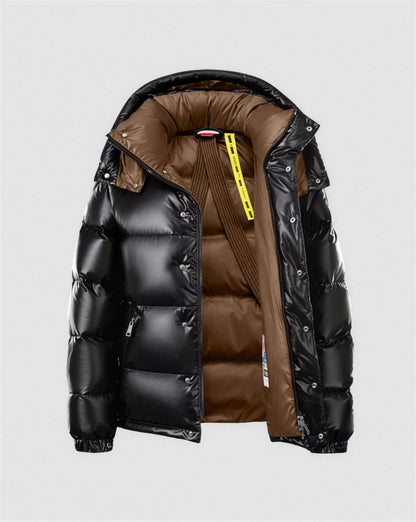 Doudoune Capuche Manches Longues - Marron