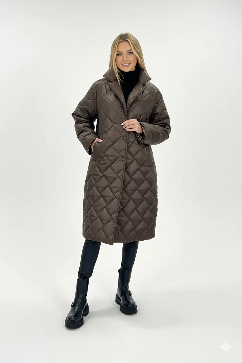 Veste matelassée réversible femme Marron