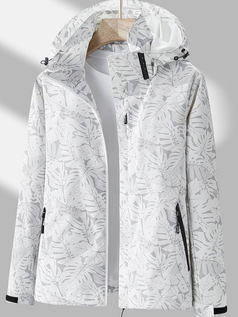 veste imperméable femme à capuche, coloris blanc