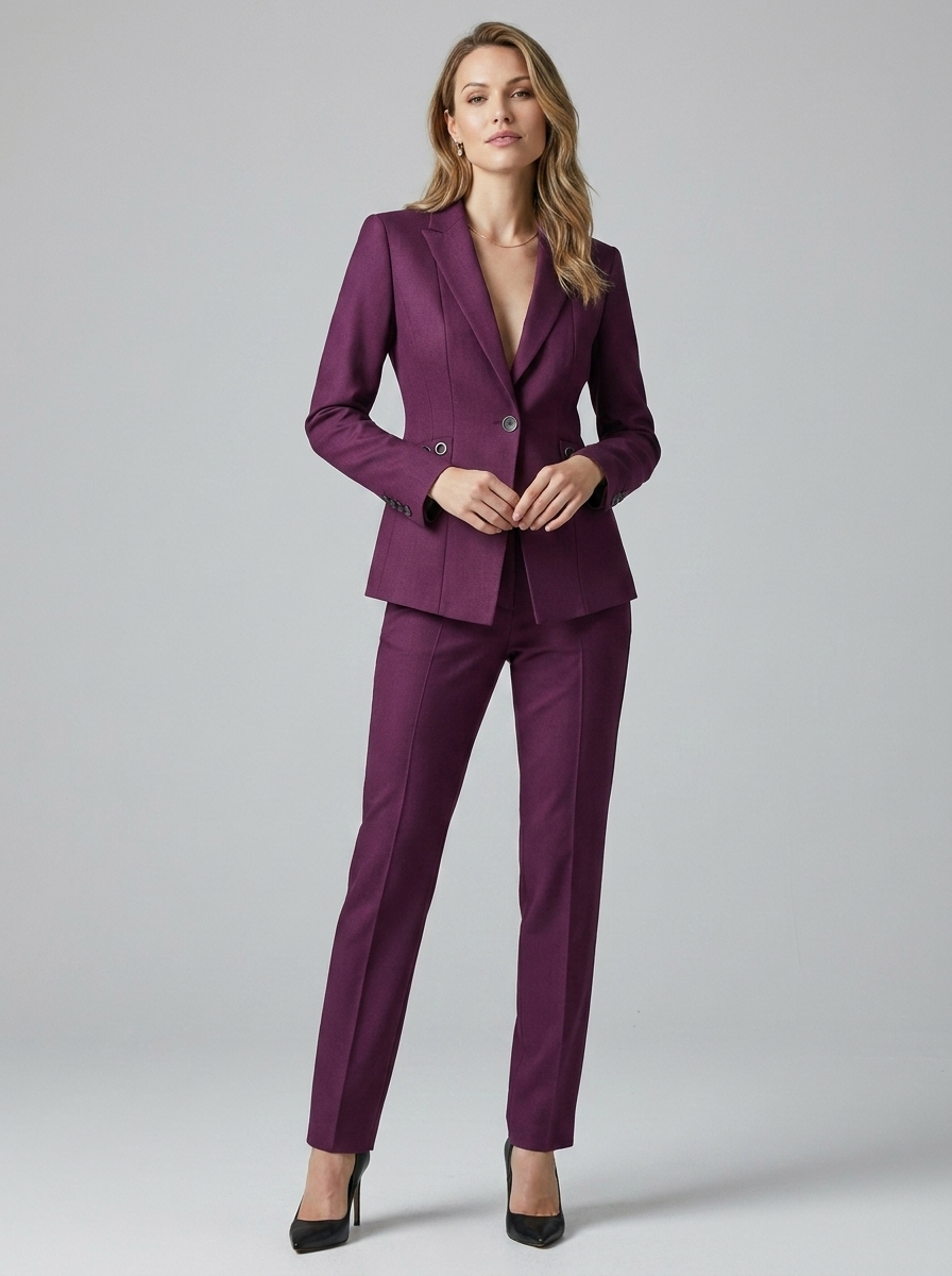 Ensemble blazer femme coloris Violet, vue face