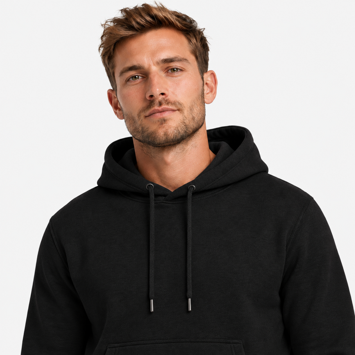 Ensemble jogging homme noir, sweat à capuche et pantalon de jogging