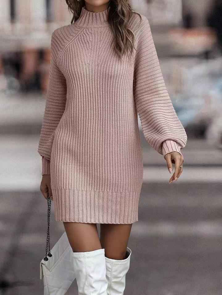 robe pull moulante en maille femme, coloris rose