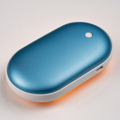 Chauffe-mains électrique coloris bleu avec batterie externe