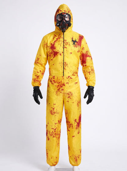 Costume Halloween Hazmat Zombie Radioactif, Ensemble Complet avec masque, vue de face