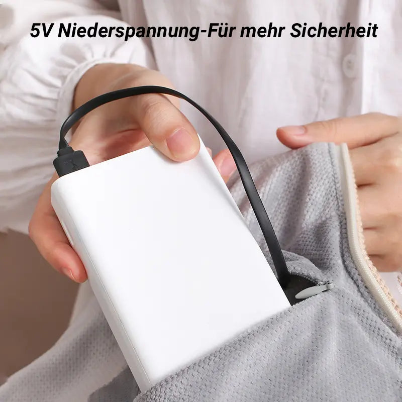 Couverture chauffante électrique utilisée en intérieur, ambiance cocooning