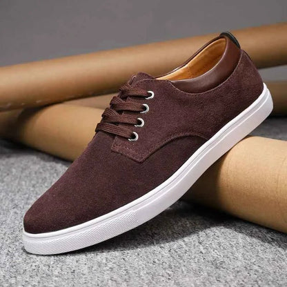chaussures à lacets homme, coloris marron foncé, vue de côté