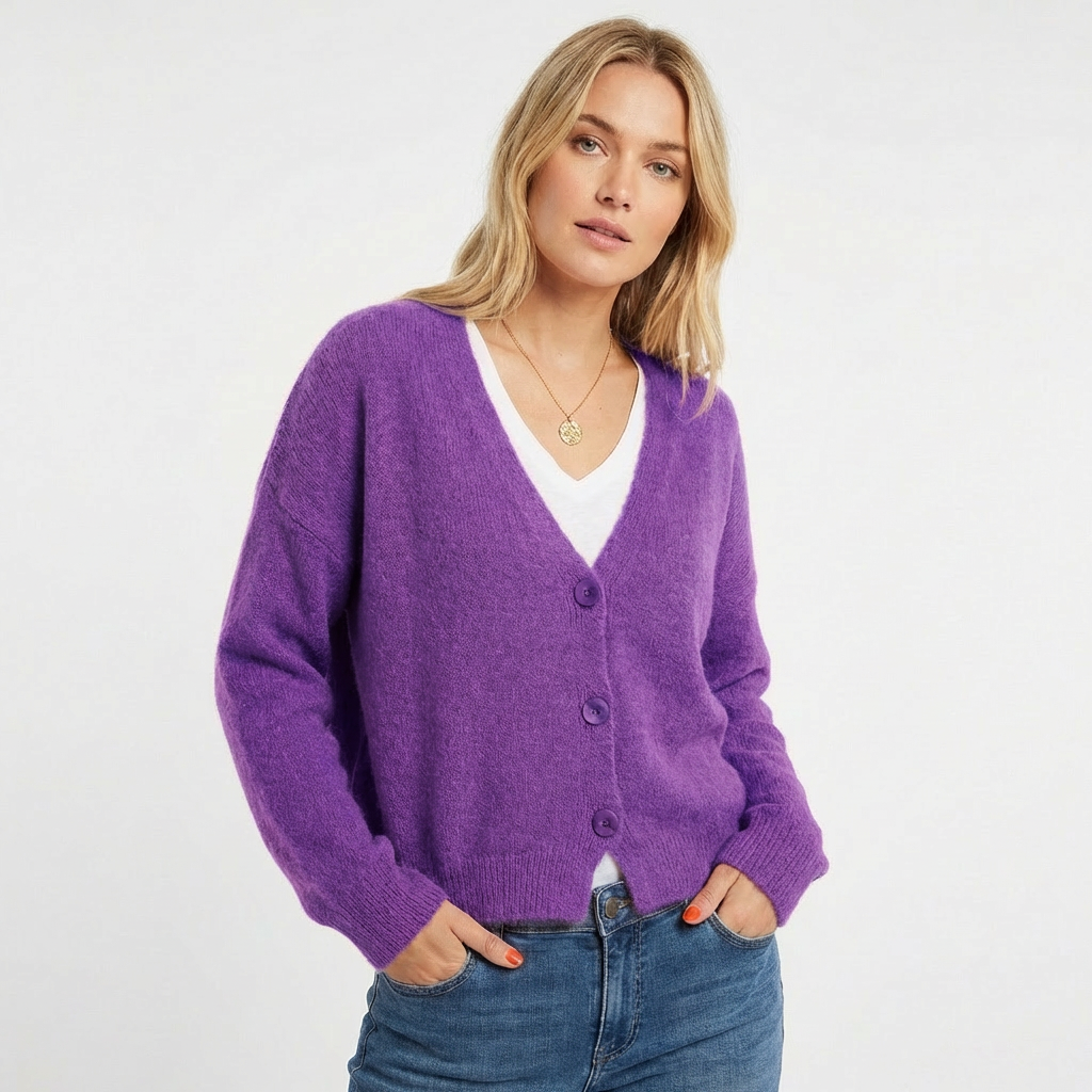 Cardigan femme Violet