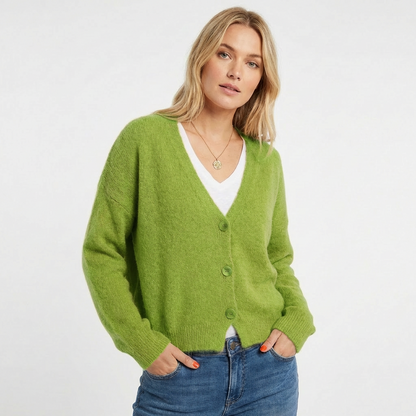 Cardigan femme Vert citron