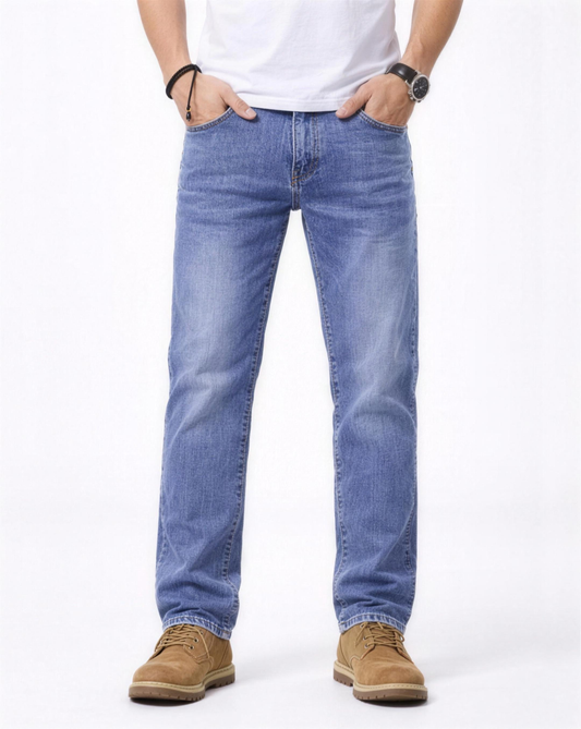 Jean Homme Coupe Droite Style Classique