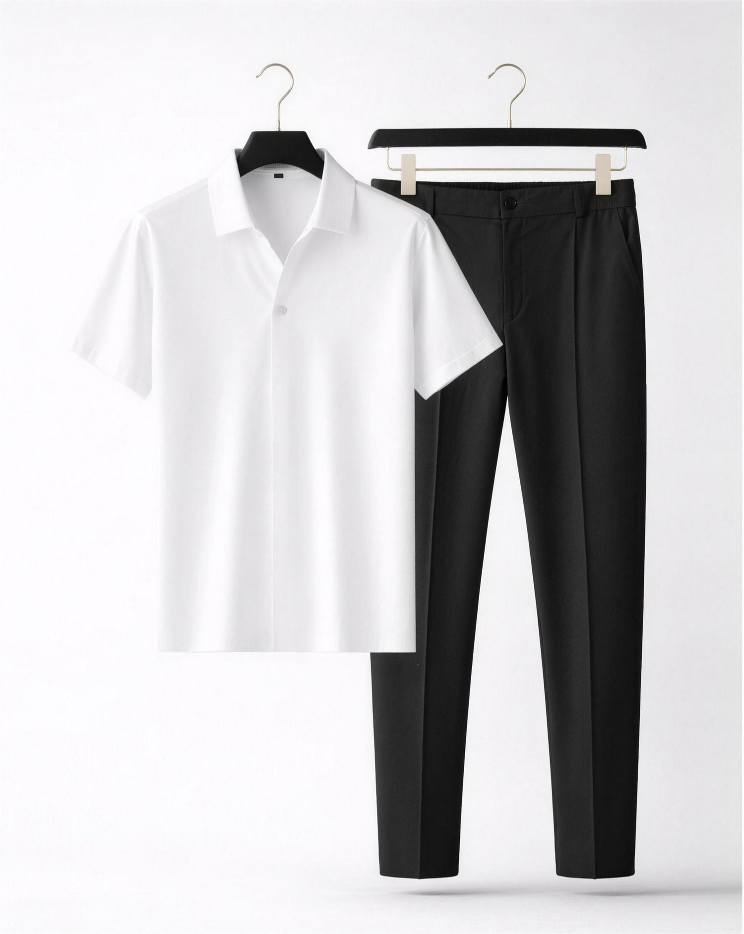 Ensemble homme chemise manches courtes et pantalon coupe ajustée