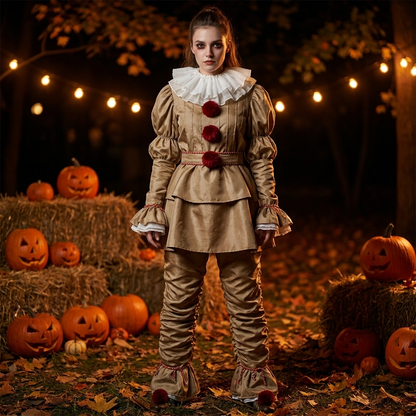 Costume clown vintage - porté en soirée Halloween extérieure