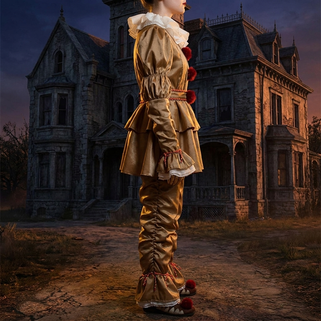 Costume clown Halloween - vue de profil