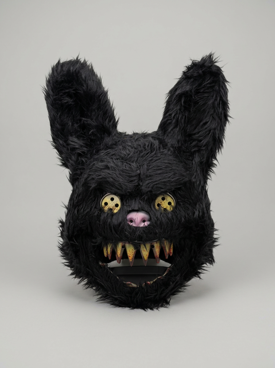 Masque en fausse fourrure Halloween - photo studio