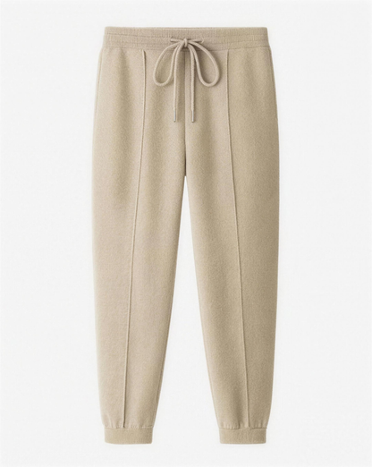 Pantalon en cachemire femme, détail du tissu