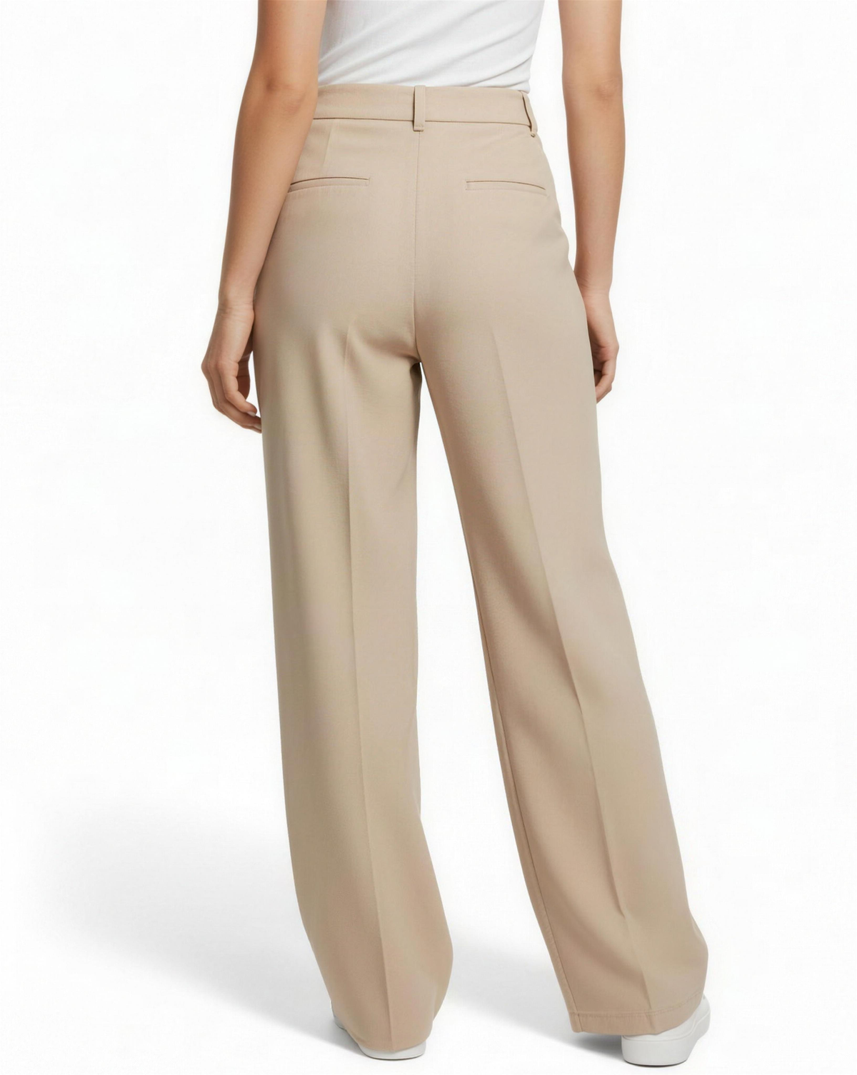 Pantalon large taille haute pour femme, vue alternative