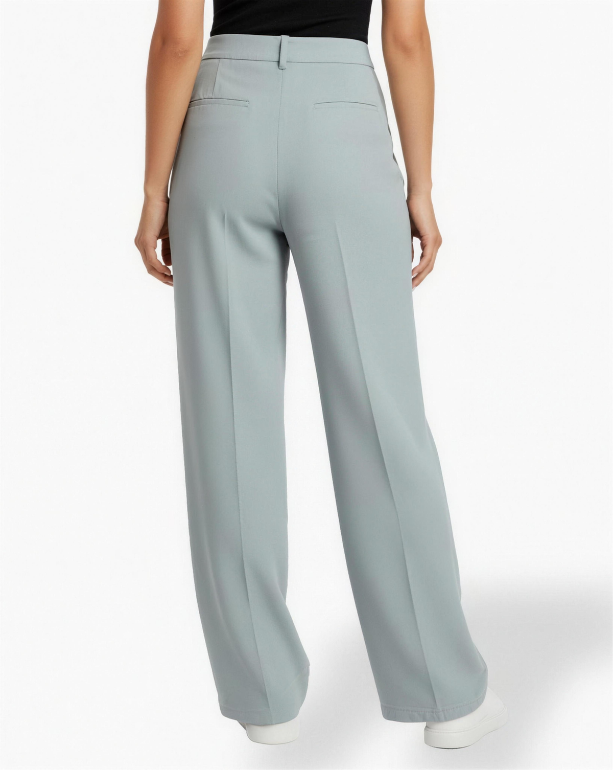 Pantalon large taille haute pour femme, vue alternative
