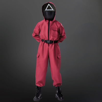 Costume enfant combinaison masque triangle