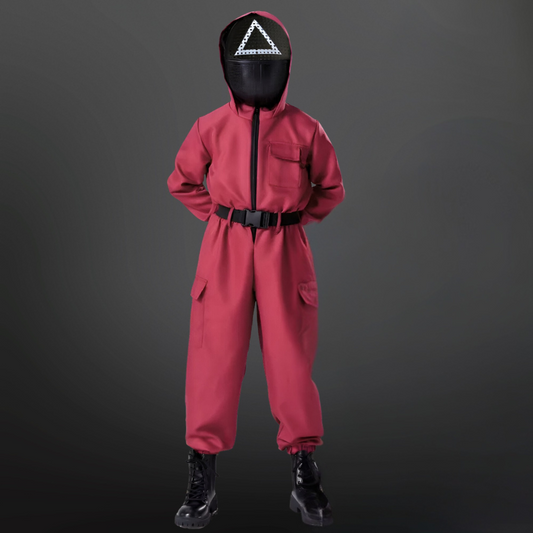 Costume enfant combinaison masque triangle