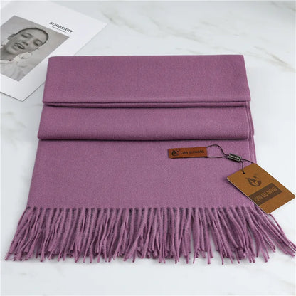 Écharpe aspect cachemire coloris violet