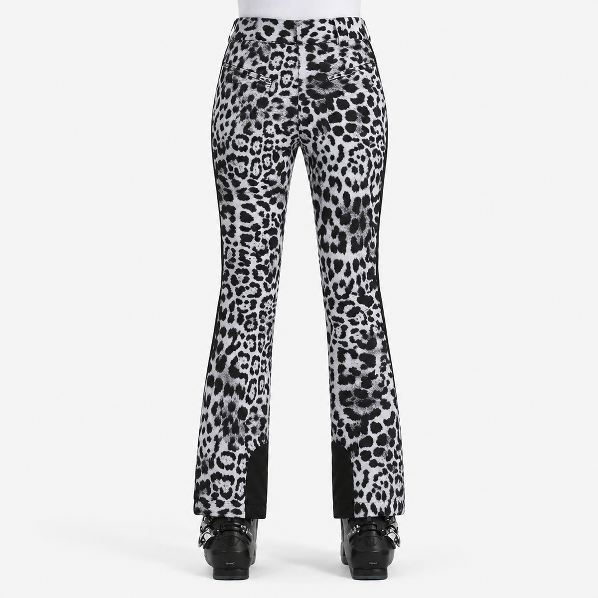 Pantalon de ski femme slim imperméable léopard - vue dos