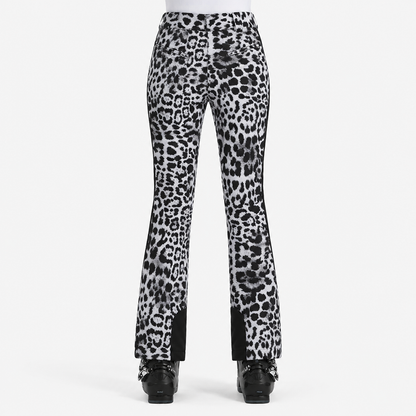 Pantalon de ski femme slim imperméable léopard - vue dos