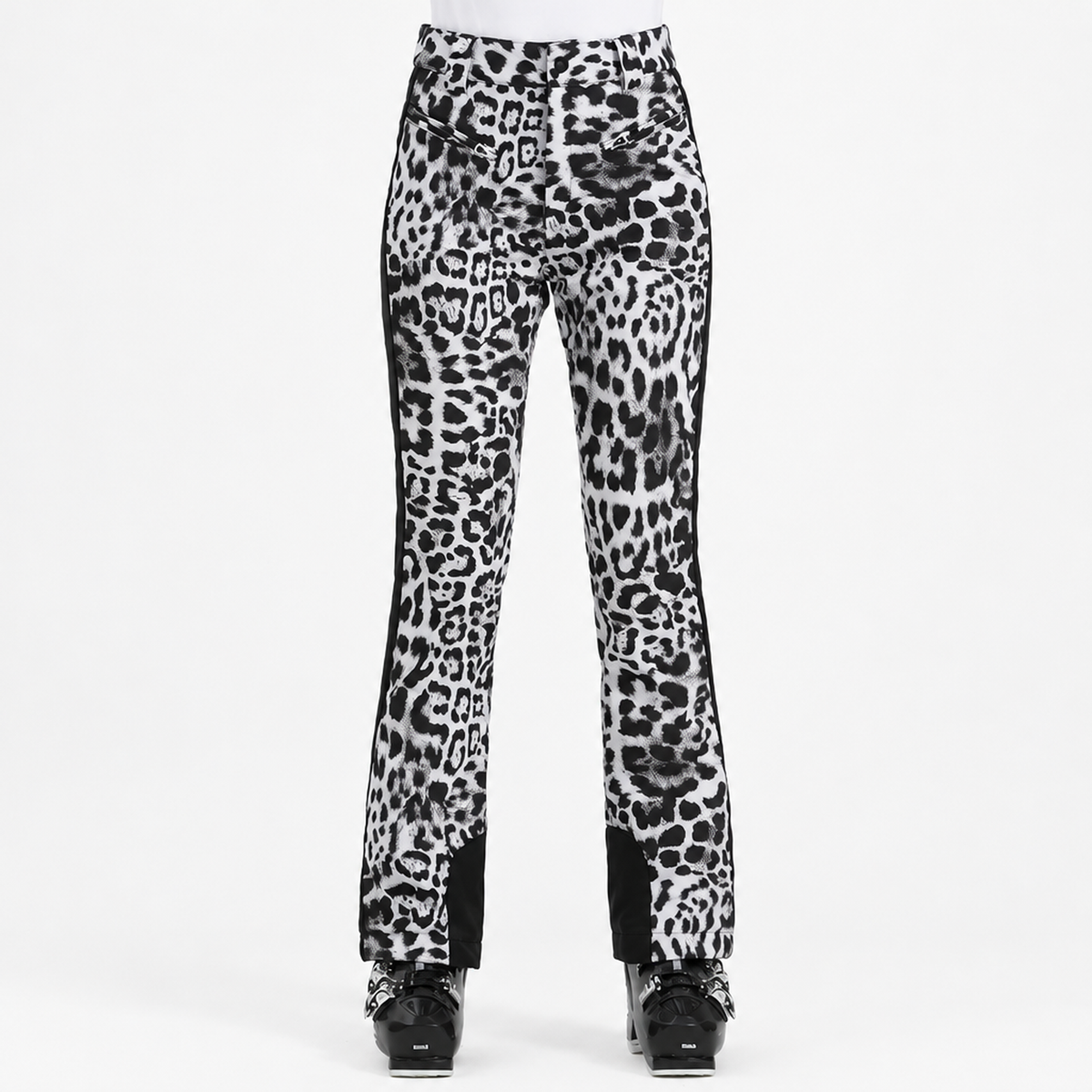 Pantalon de ski femme slim imperméable léopard - vue face