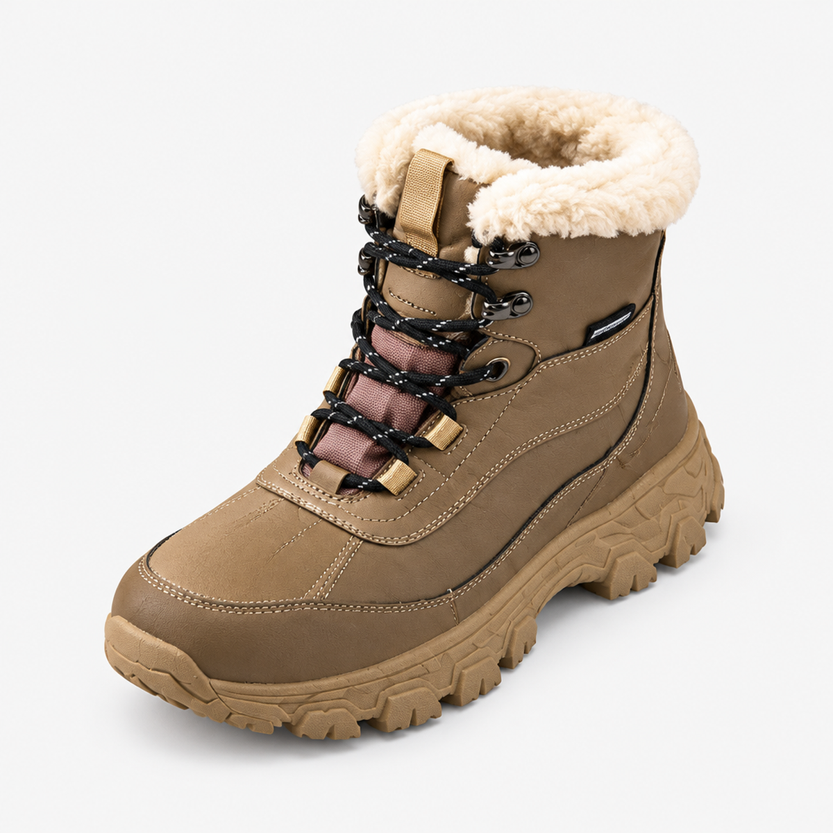 Bottes de randonnée hiver imperméables fourrées - coloris marron