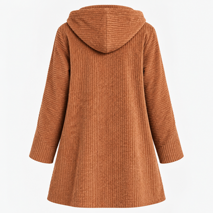 manteau femme marron, vue de dos