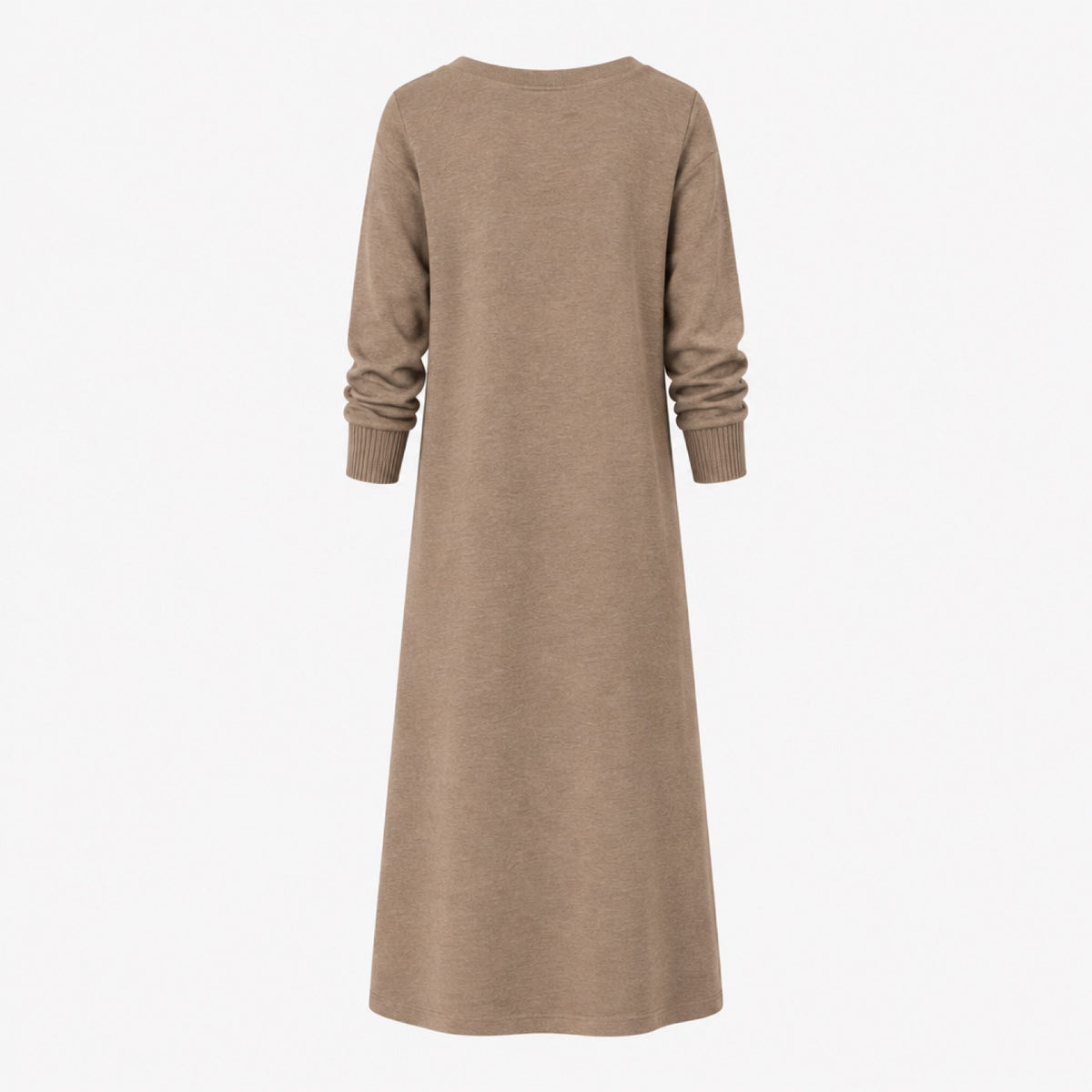 robe femme col v marron, vue de dos