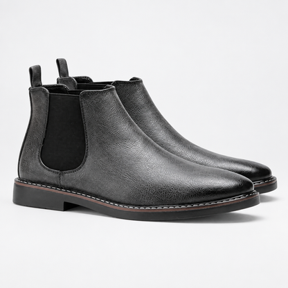 Bottines chelsea homme gris foncé, vue studio