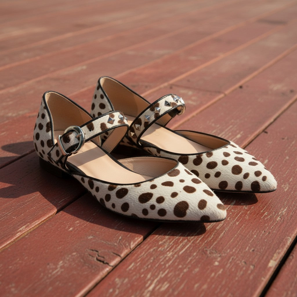 Ballerines Mary Jane à Pois - vue 1