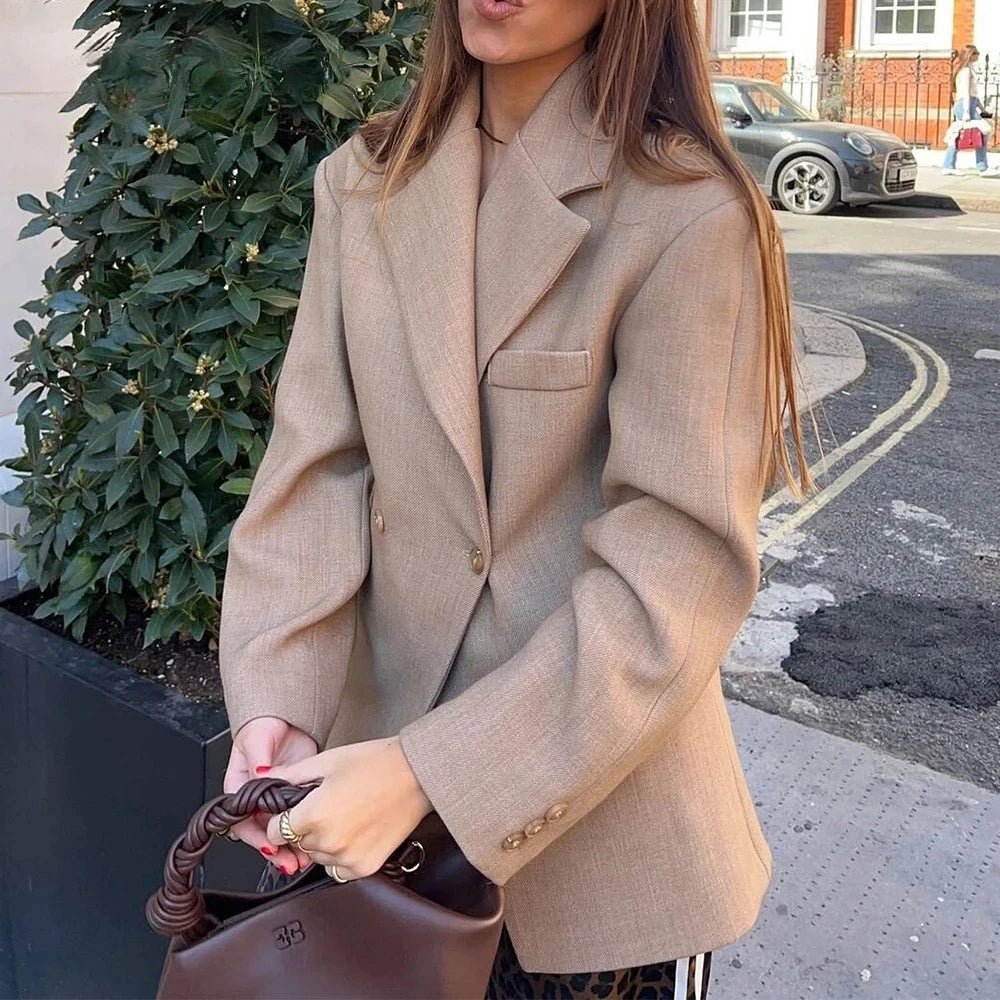 Blazer Femme – Coupe Structurée & Style Tailleur Chic, Élégance Intemporelle