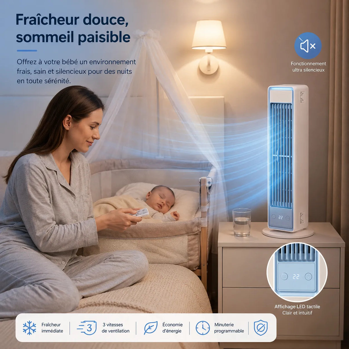Climatiseur Tour Sans Pales