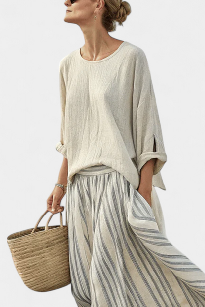 Ensemble Décontracté Femme Beige - vue 2